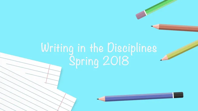 Writing in the Disciplines Panel 2018